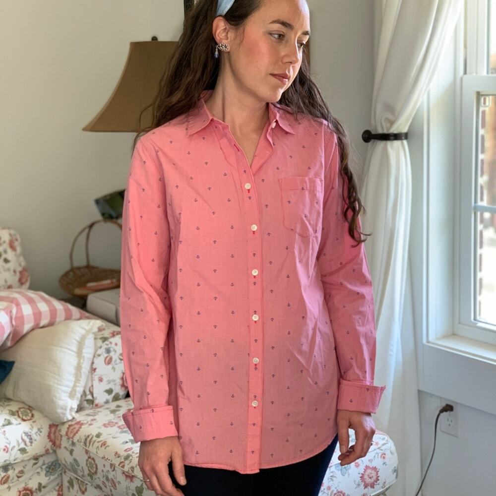 Land’s End Red Check W/Anchors Buttondown, 6